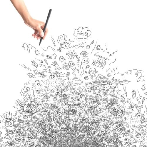 Image of a person doodling.