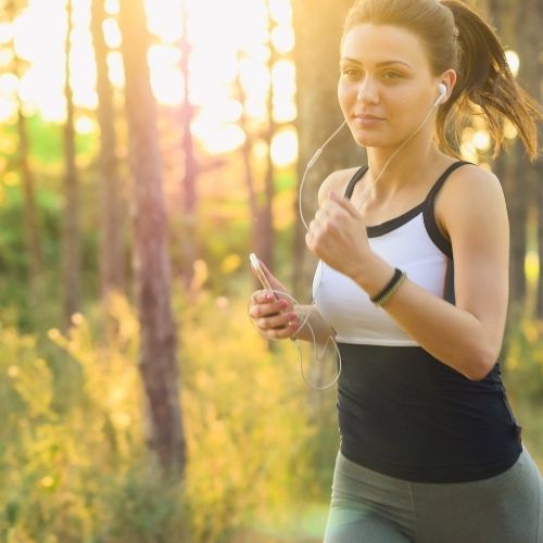 Image of a lady running.