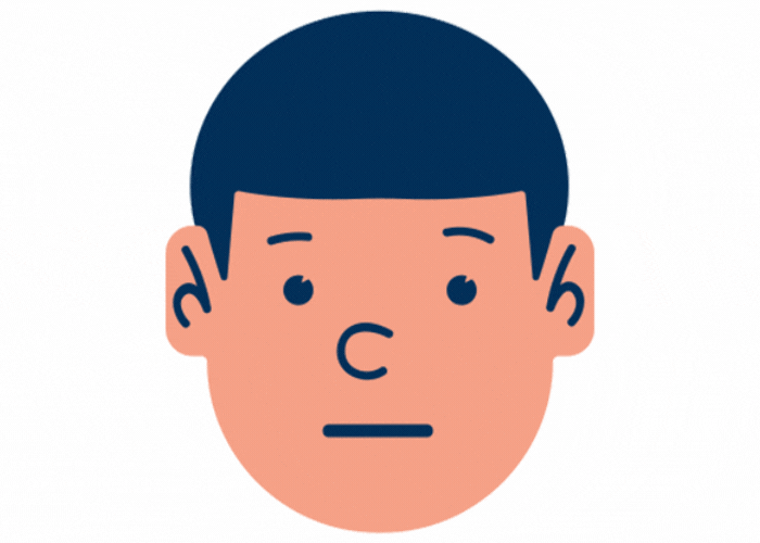 Smiling face GIF