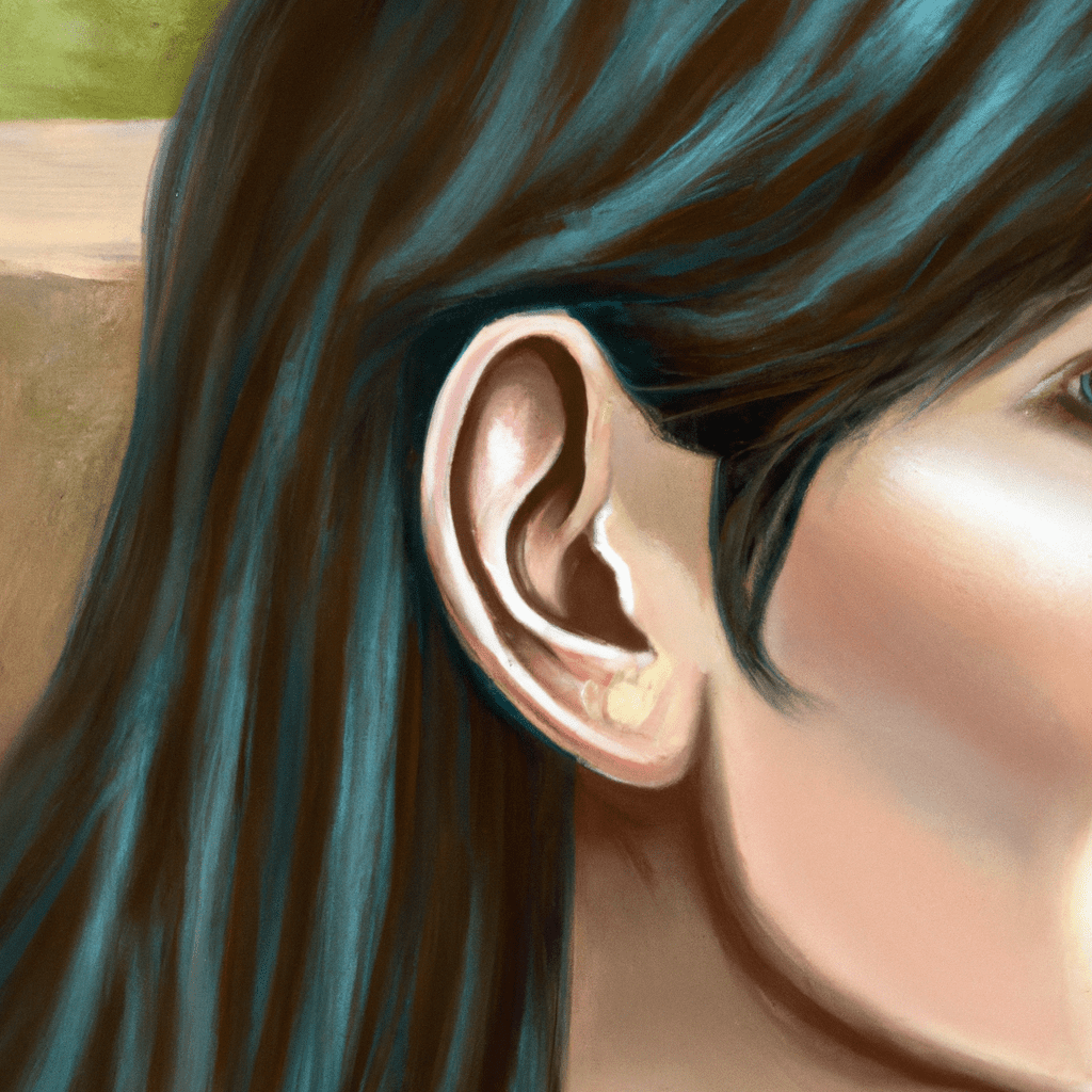 Lady with her ear pointing to speaker for active listening.