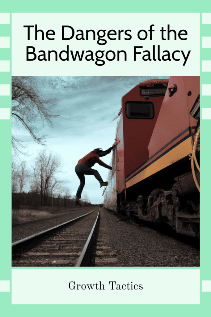 bandwagon fallacy pin