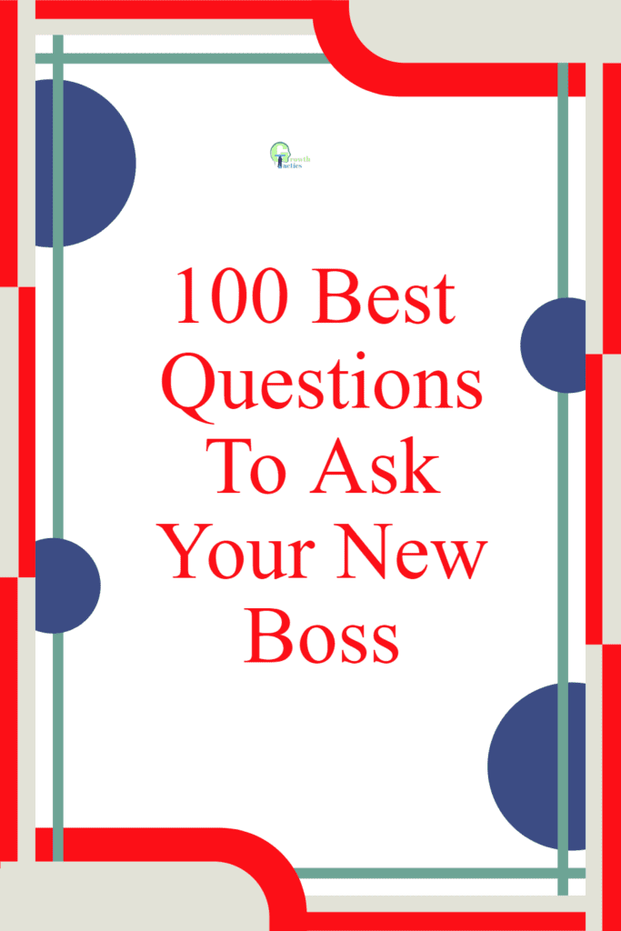 questions to ask your new boss pin