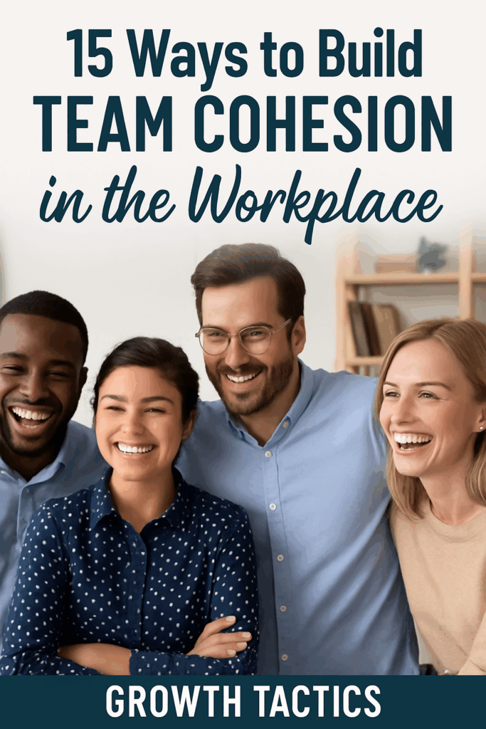 15 ways to build team cohesion in the workplace pin