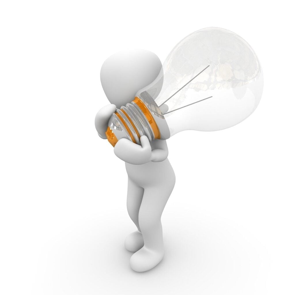 idea, pear, lamp