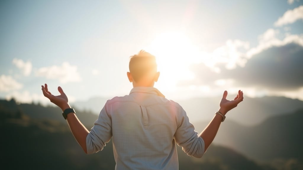 A person becoming their best self with self-actualization.