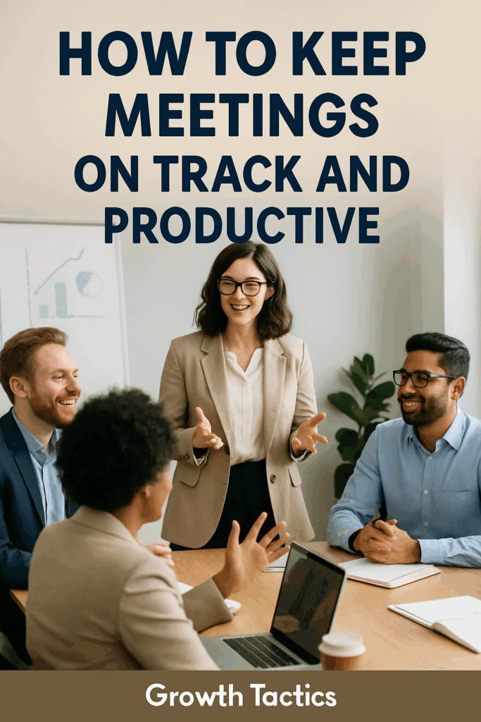 how to keep meetings on track and productive pin
